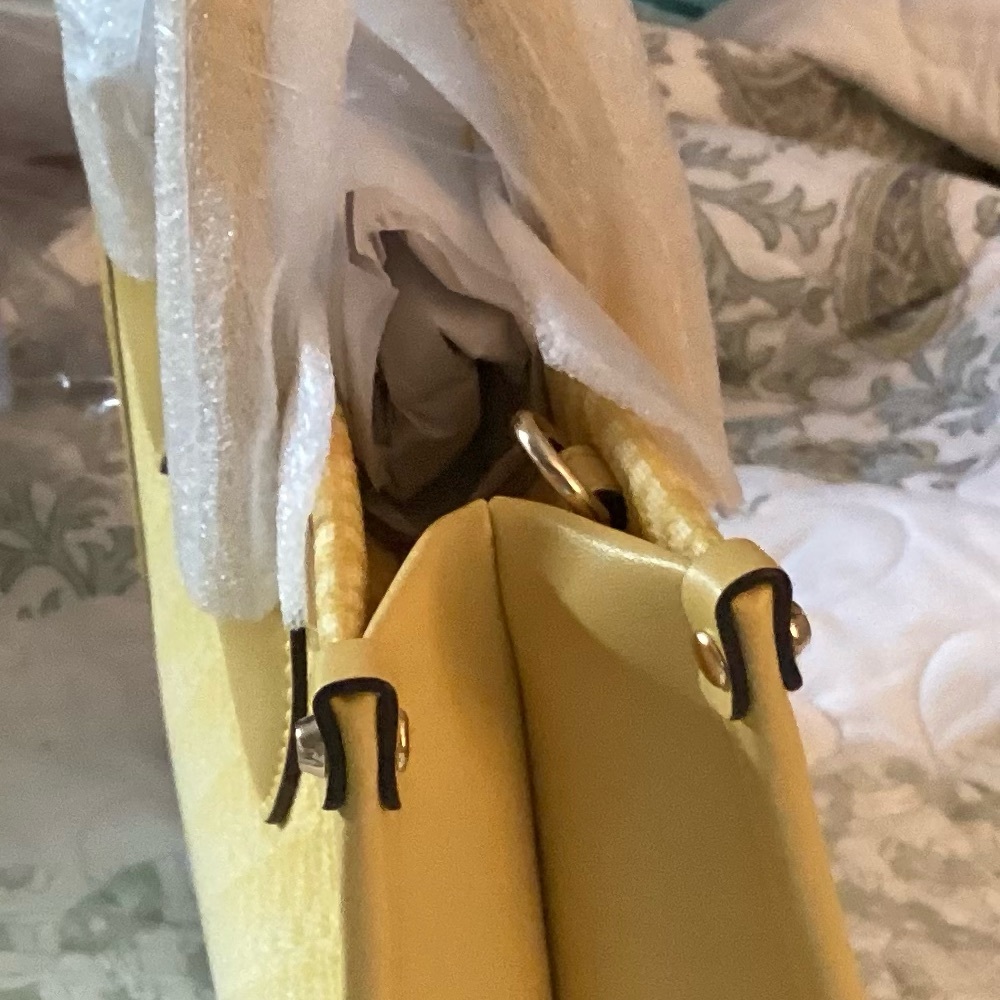 Michael Kors Mirella Daisy Yellow Tote new with tag $448 - Picture 4 of 6